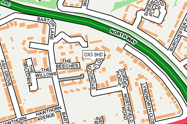 OX3 9HD map - OS OpenMap – Local (Ordnance Survey)