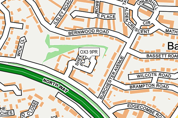 OX3 9PR map - OS OpenMap – Local (Ordnance Survey)
