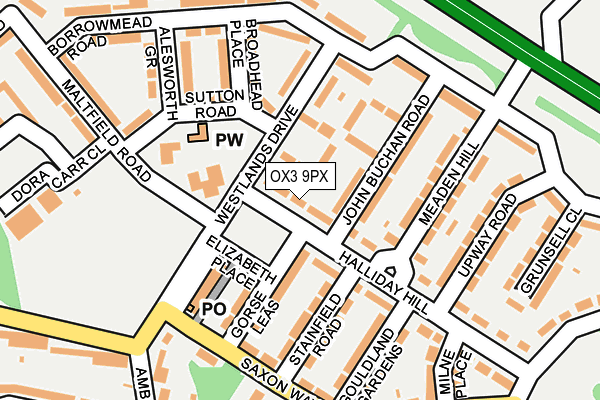 OX3 9PX map - OS OpenMap – Local (Ordnance Survey) OX3 9PX map - OS OpenMap – Local (Ordnance Survey)