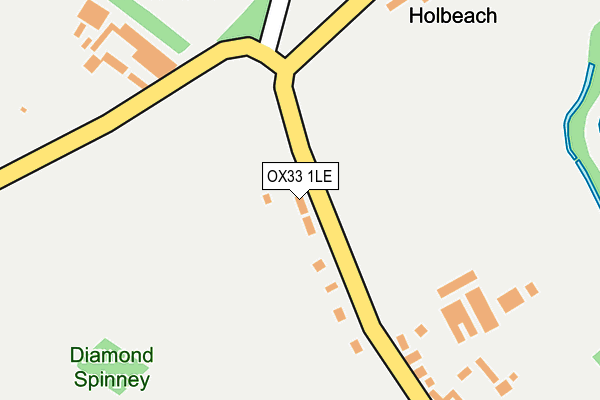 OX33 1LE map - OS OpenMap – Local (Ordnance Survey)