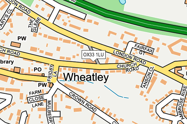 OX33 1LU map - OS OpenMap – Local (Ordnance Survey)