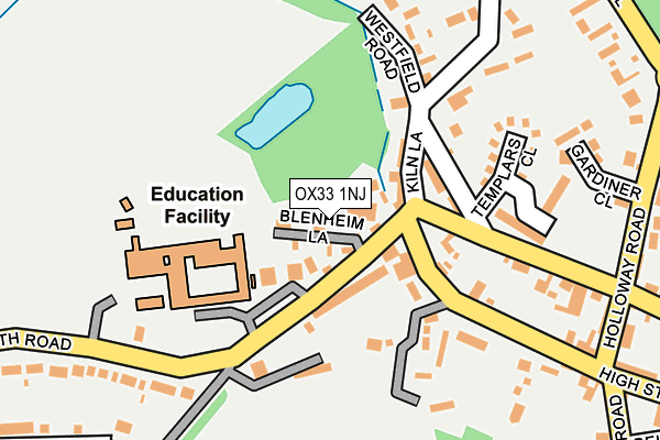 OX33 1NJ map - OS OpenMap – Local (Ordnance Survey) OX33 1NJ map - OS OpenMap – Local (Ordnance Survey)