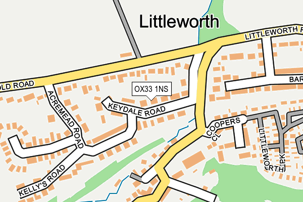 OX33 1NS map - OS OpenMap – Local (Ordnance Survey) OX33 1NS map - OS OpenMap – Local (Ordnance Survey)