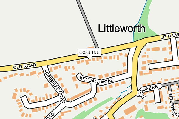 OX33 1NU map - OS OpenMap – Local (Ordnance Survey) OX33 1NU map - OS OpenMap – Local (Ordnance Survey)