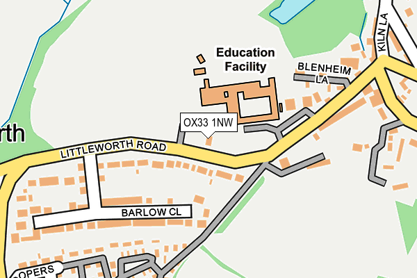 OX33 1NW map - OS OpenMap – Local (Ordnance Survey) OX33 1NW map - OS OpenMap – Local (Ordnance Survey)