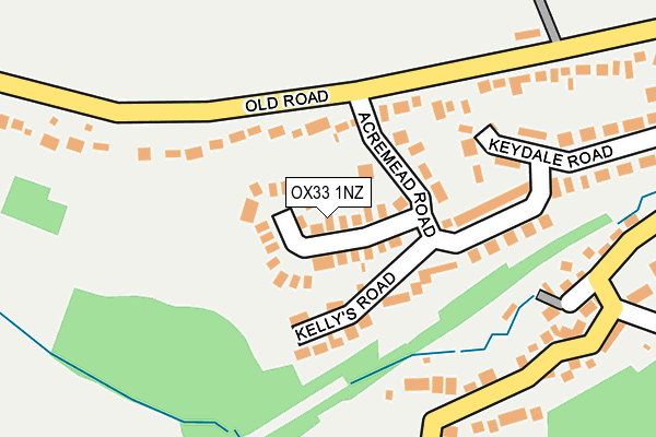 OX33 1NZ map - OS OpenMap – Local (Ordnance Survey) OX33 1NZ map - OS OpenMap – Local (Ordnance Survey)