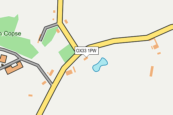 OX33 1PW map - OS OpenMap – Local (Ordnance Survey) OX33 1PW map - OS OpenMap – Local (Ordnance Survey)