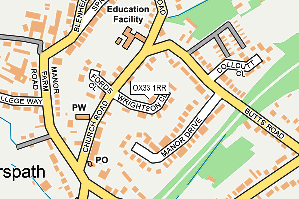 OX33 1RR map - OS OpenMap – Local (Ordnance Survey) OX33 1RR map - OS OpenMap – Local (Ordnance Survey)