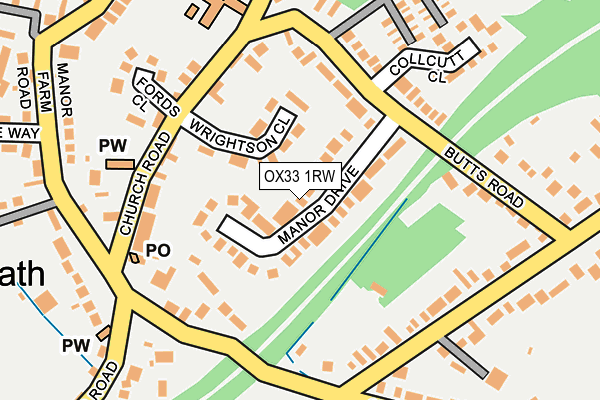 OX33 1RW map - OS OpenMap – Local (Ordnance Survey) OX33 1RW map - OS OpenMap – Local (Ordnance Survey)