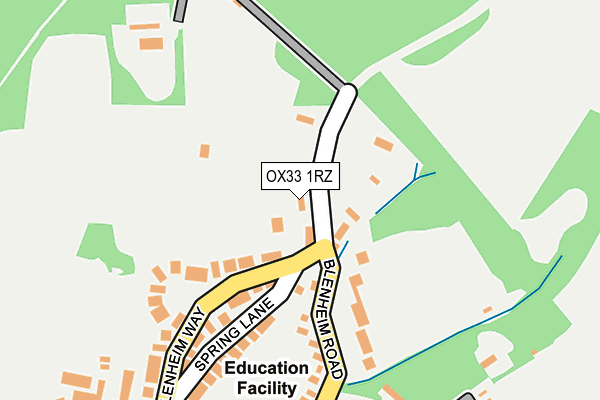OX33 1RZ map - OS OpenMap – Local (Ordnance Survey) OX33 1RZ map - OS OpenMap – Local (Ordnance Survey)