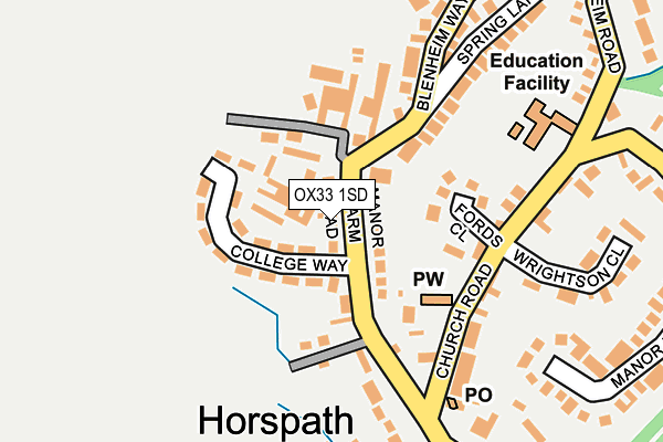 OX33 1SD map - OS OpenMap – Local (Ordnance Survey) OX33 1SD map - OS OpenMap – Local (Ordnance Survey)