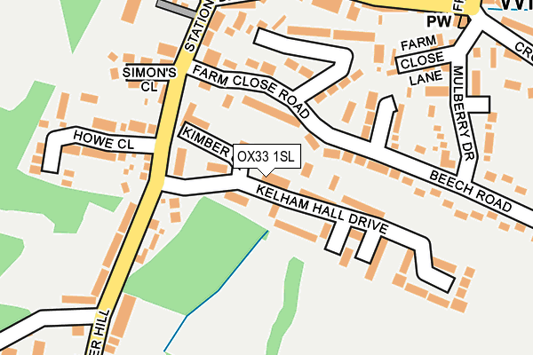 OX33 1SL map - OS OpenMap – Local (Ordnance Survey) OX33 1SL map - OS OpenMap – Local (Ordnance Survey)
