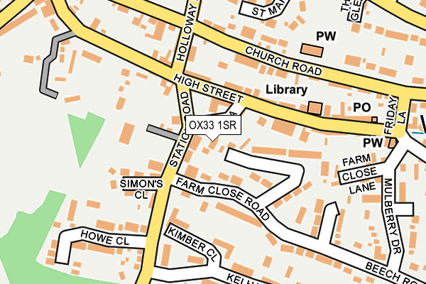OX33 1SR map - OS OpenMap – Local (Ordnance Survey) OX33 1SR map - OS OpenMap – Local (Ordnance Survey)