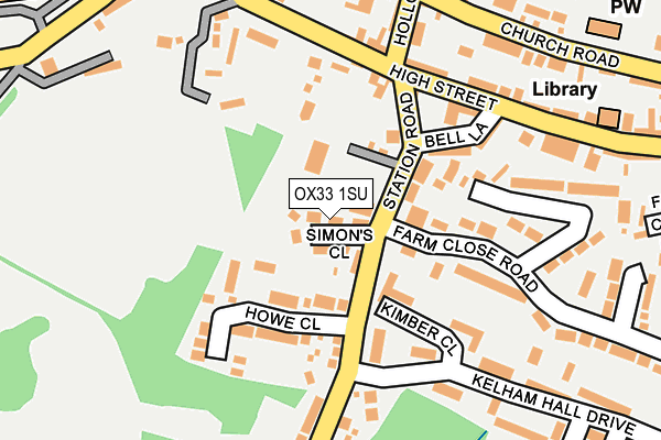 OX33 1SU map - OS OpenMap – Local (Ordnance Survey) OX33 1SU map - OS OpenMap – Local (Ordnance Survey)