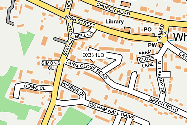 OX33 1UQ map - OS OpenMap – Local (Ordnance Survey) OX33 1UQ map - OS OpenMap – Local (Ordnance Survey)