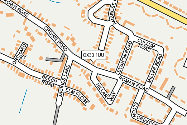 OX33 1UU map - OS OpenMap – Local (Ordnance Survey) OX33 1UU map - OS OpenMap – Local (Ordnance Survey)
