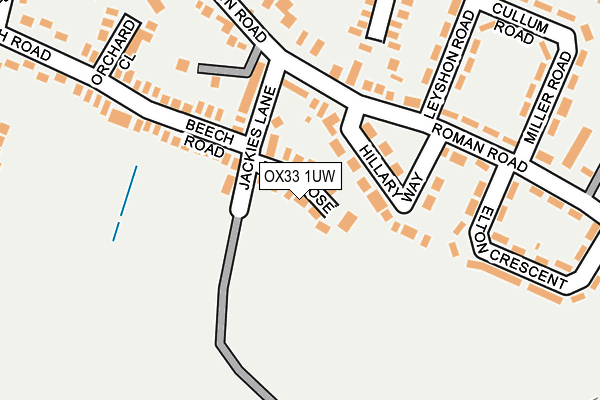 OX33 1UW map - OS OpenMap – Local (Ordnance Survey) OX33 1UW map - OS OpenMap – Local (Ordnance Survey)