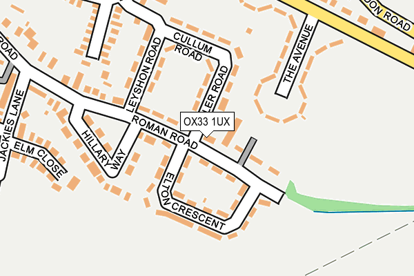 OX33 1UX map - OS OpenMap – Local (Ordnance Survey) OX33 1UX map - OS OpenMap – Local (Ordnance Survey)