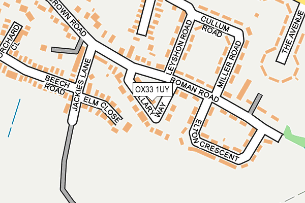 OX33 1UY map - OS OpenMap – Local (Ordnance Survey) OX33 1UY map - OS OpenMap – Local (Ordnance Survey)