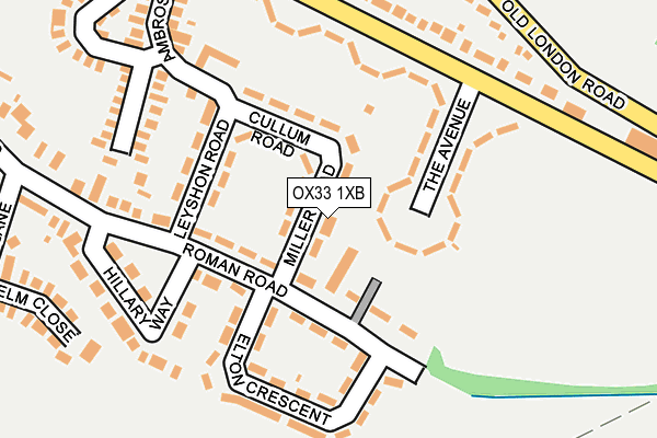 OX33 1XB map - OS OpenMap – Local (Ordnance Survey) OX33 1XB map - OS OpenMap – Local (Ordnance Survey)