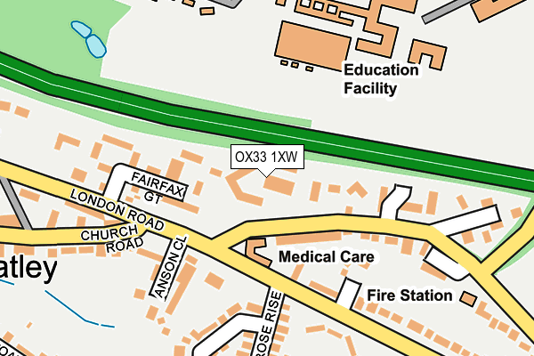 OX33 1XW map - OS OpenMap – Local (Ordnance Survey) OX33 1XW map - OS OpenMap – Local (Ordnance Survey)