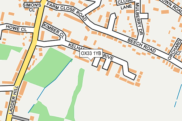 OX33 1YB map - OS OpenMap – Local (Ordnance Survey) OX33 1YB map - OS OpenMap – Local (Ordnance Survey)