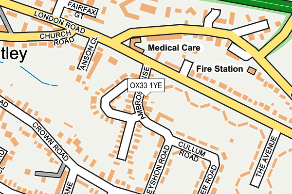 OX33 1YE map - OS OpenMap – Local (Ordnance Survey) OX33 1YE map - OS OpenMap – Local (Ordnance Survey)