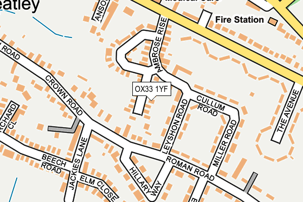OX33 1YF map - OS OpenMap – Local (Ordnance Survey) OX33 1YF map - OS OpenMap – Local (Ordnance Survey)