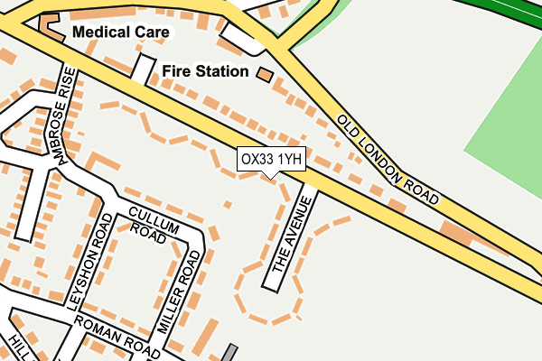 OX33 1YH map - OS OpenMap – Local (Ordnance Survey) OX33 1YH map - OS OpenMap – Local (Ordnance Survey)