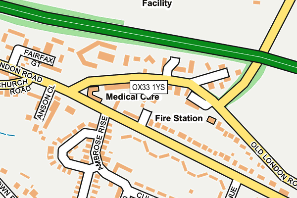 OX33 1YS map - OS OpenMap – Local (Ordnance Survey) OX33 1YS map - OS OpenMap – Local (Ordnance Survey)