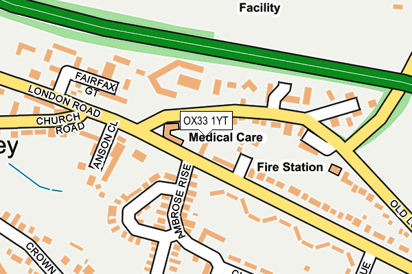 OX33 1YT map - OS OpenMap – Local (Ordnance Survey) OX33 1YT map - OS OpenMap – Local (Ordnance Survey)