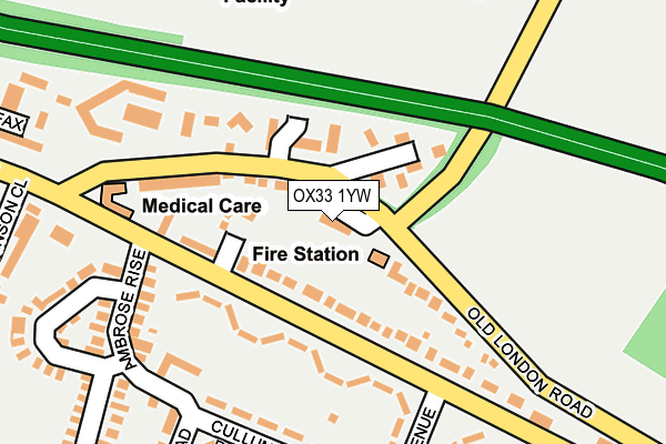 OX33 1YW map - OS OpenMap – Local (Ordnance Survey) OX33 1YW map - OS OpenMap – Local (Ordnance Survey)