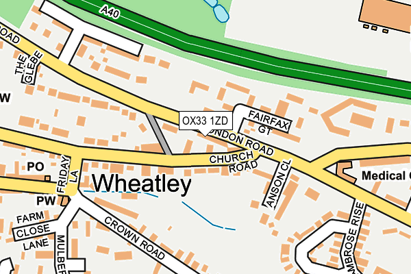 OX33 1ZD map - OS OpenMap – Local (Ordnance Survey)