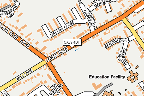 OX39 4DT map - OS OpenMap – Local (Ordnance Survey)