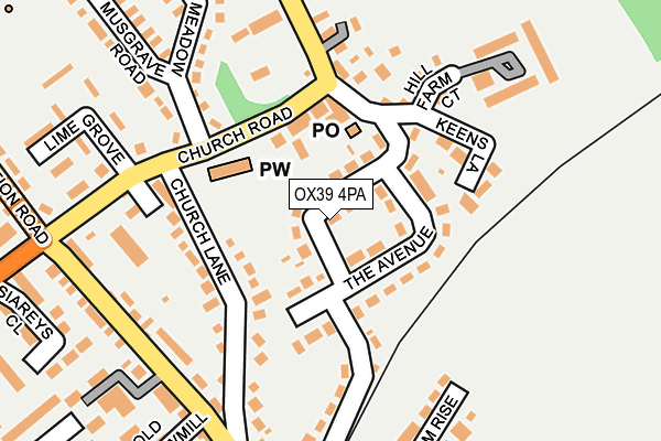 OX39 4PA map - OS OpenMap – Local (Ordnance Survey)