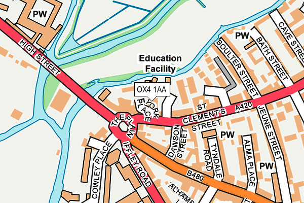 OX4 1AA map - OS OpenMap – Local (Ordnance Survey) OX4 1AA map - OS OpenMap – Local (Ordnance Survey)