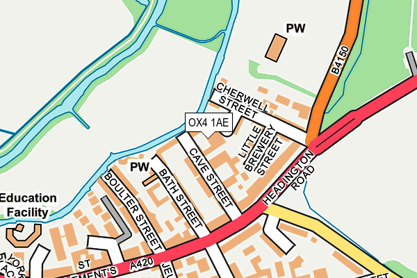 OX4 1AE map - OS OpenMap – Local (Ordnance Survey) OX4 1AE map - OS OpenMap – Local (Ordnance Survey)
