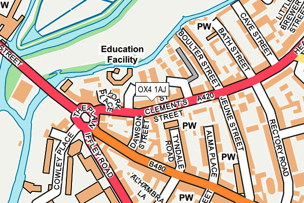 OX4 1AJ map - OS OpenMap – Local (Ordnance Survey) OX4 1AJ map - OS OpenMap – Local (Ordnance Survey)