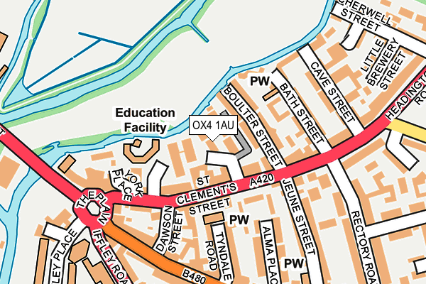 OX4 1AU map - OS OpenMap – Local (Ordnance Survey) OX4 1AU map - OS OpenMap – Local (Ordnance Survey)