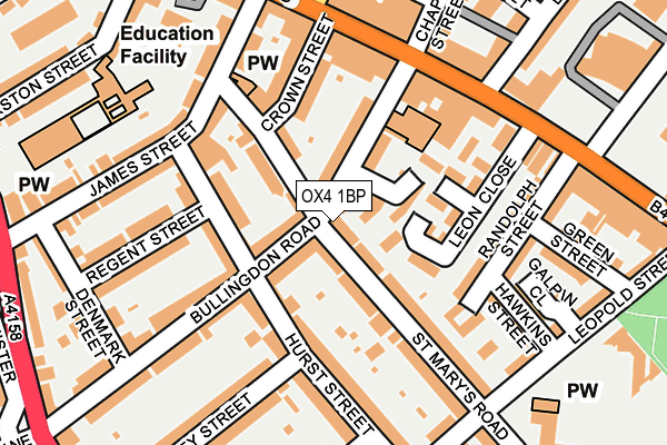 OX4 1BP map - OS OpenMap – Local (Ordnance Survey) OX4 1BP map - OS OpenMap – Local (Ordnance Survey)