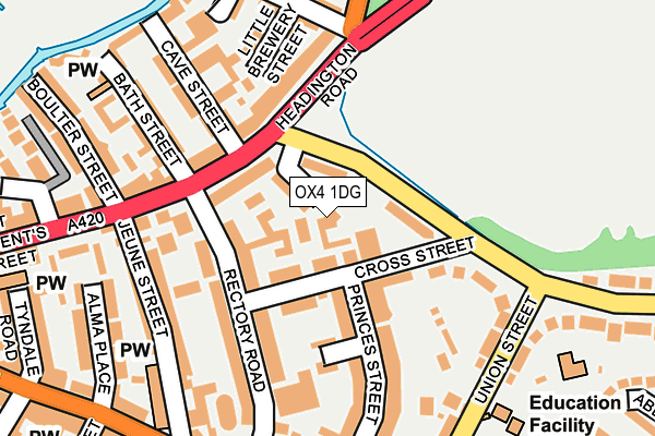 OX4 1DG map - OS OpenMap – Local (Ordnance Survey) OX4 1DG map - OS OpenMap – Local (Ordnance Survey)