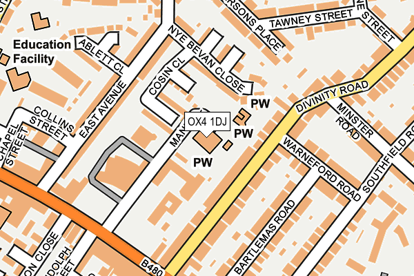 OX4 1DJ map - OS OpenMap – Local (Ordnance Survey) OX4 1DJ map - OS OpenMap – Local (Ordnance Survey)