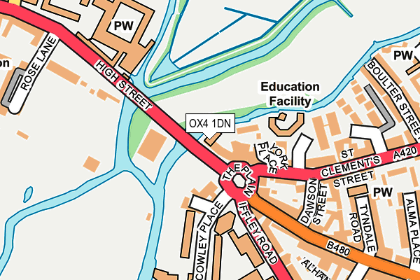 OX4 1DN map - OS OpenMap – Local (Ordnance Survey) OX4 1DN map - OS OpenMap – Local (Ordnance Survey)
