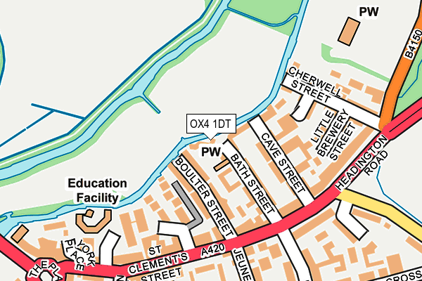 OX4 1DT map - OS OpenMap – Local (Ordnance Survey) OX4 1DT map - OS OpenMap – Local (Ordnance Survey)