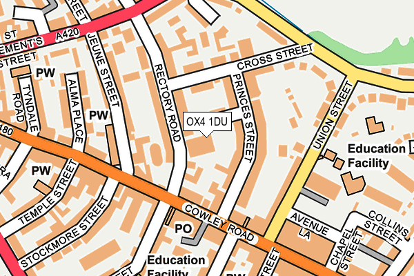 OX4 1DU map - OS OpenMap – Local (Ordnance Survey) OX4 1DU map - OS OpenMap – Local (Ordnance Survey)