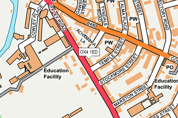 OX4 1ED map - OS OpenMap – Local (Ordnance Survey)