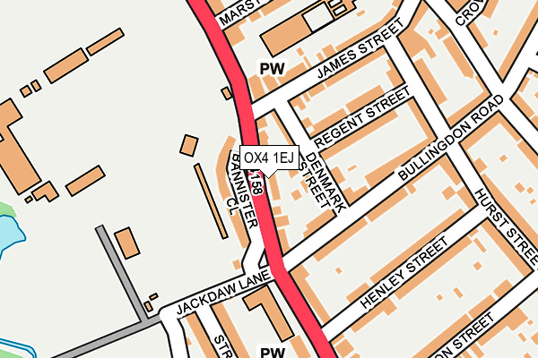 OX4 1EJ map - OS OpenMap – Local (Ordnance Survey) OX4 1EJ map - OS OpenMap – Local (Ordnance Survey)
