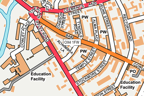 OX4 1FW map - OS OpenMap – Local (Ordnance Survey) OX4 1FW map - OS OpenMap – Local (Ordnance Survey)