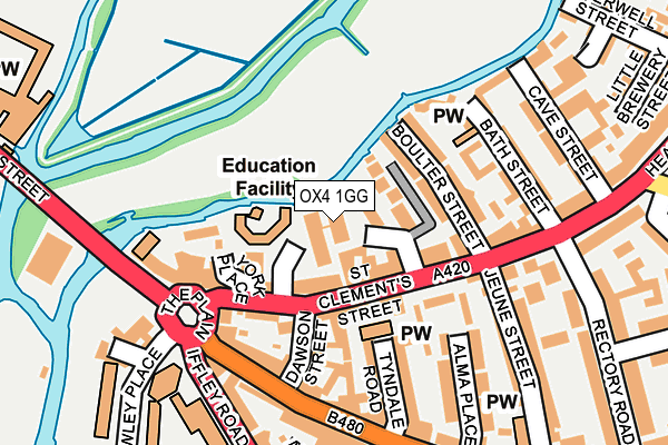 OX4 1GG map - OS OpenMap – Local (Ordnance Survey) OX4 1GG map - OS OpenMap – Local (Ordnance Survey)