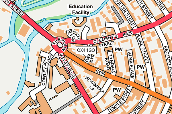 OX4 1GQ map - OS OpenMap – Local (Ordnance Survey) OX4 1GQ map - OS OpenMap – Local (Ordnance Survey)